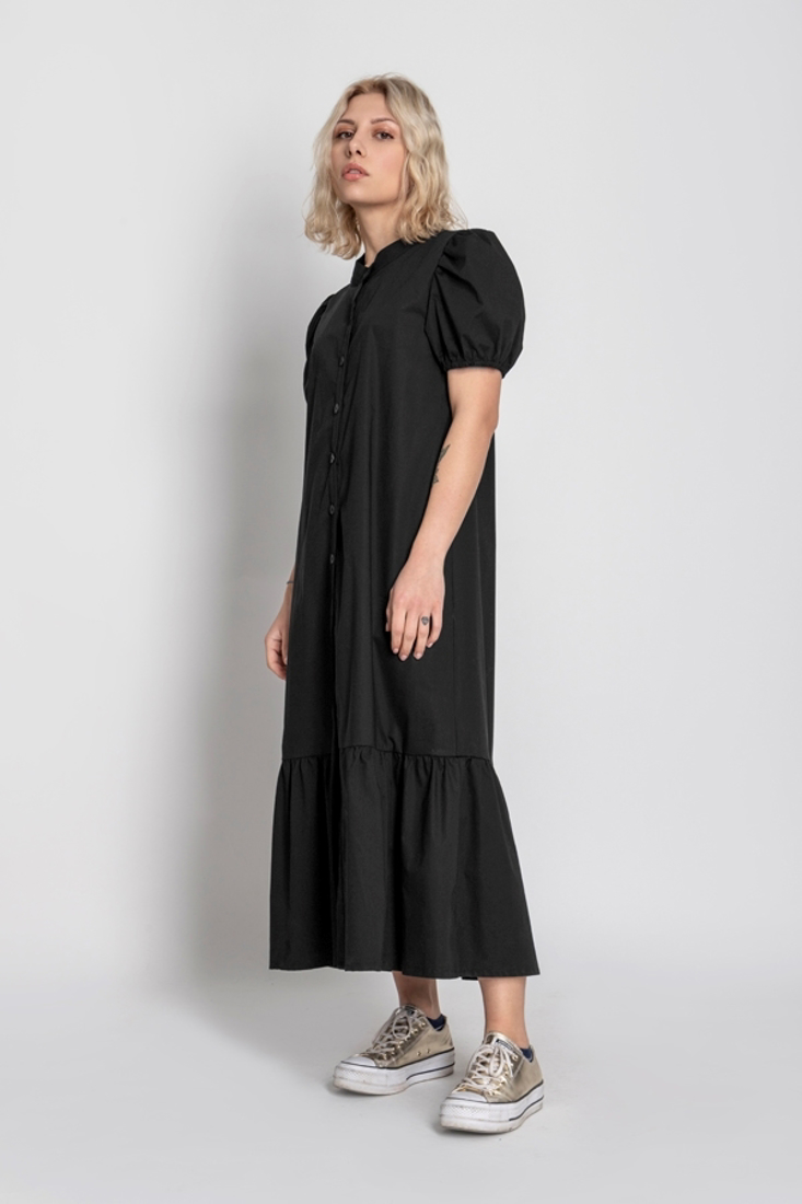 Picture of LONG DRESS WITH PUFF SLEEVES
