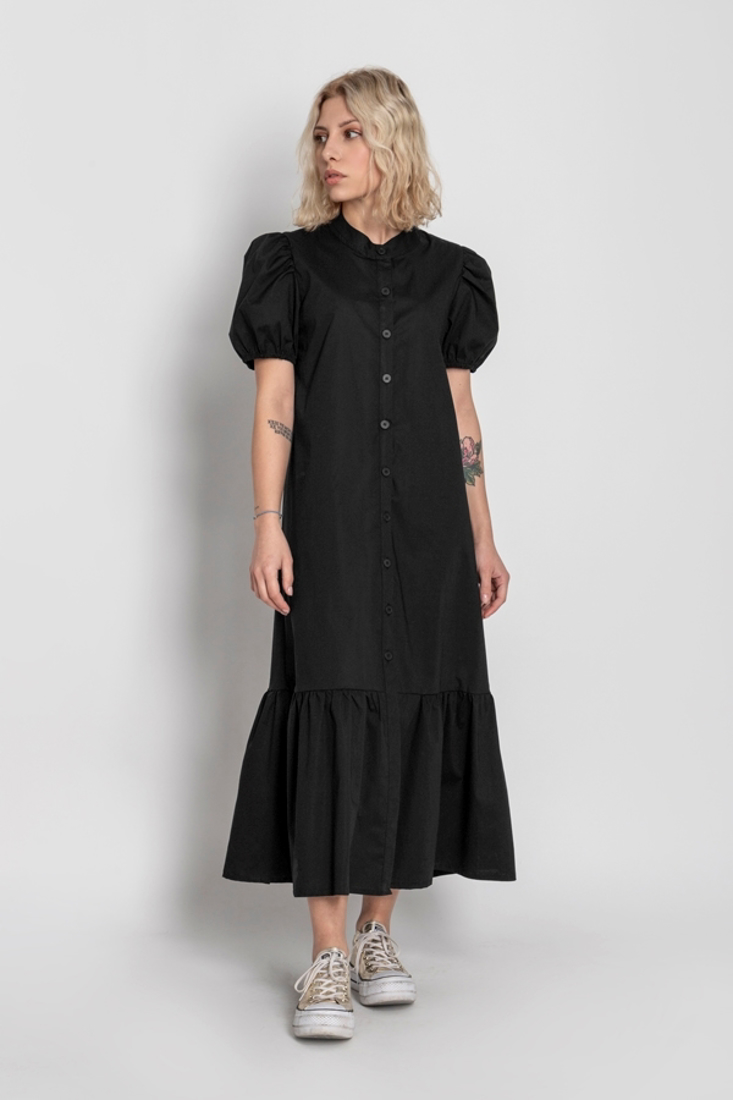 Picture of LONG DRESS WITH PUFF SLEEVES