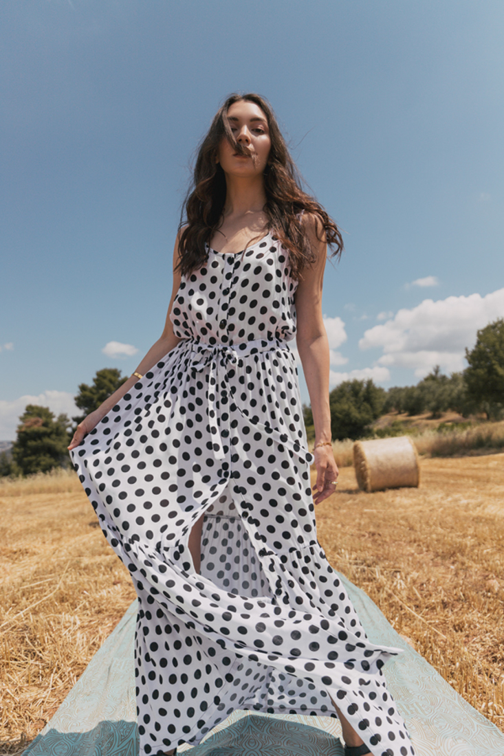 Picture of POLKA DOT LONG DRESS (2)