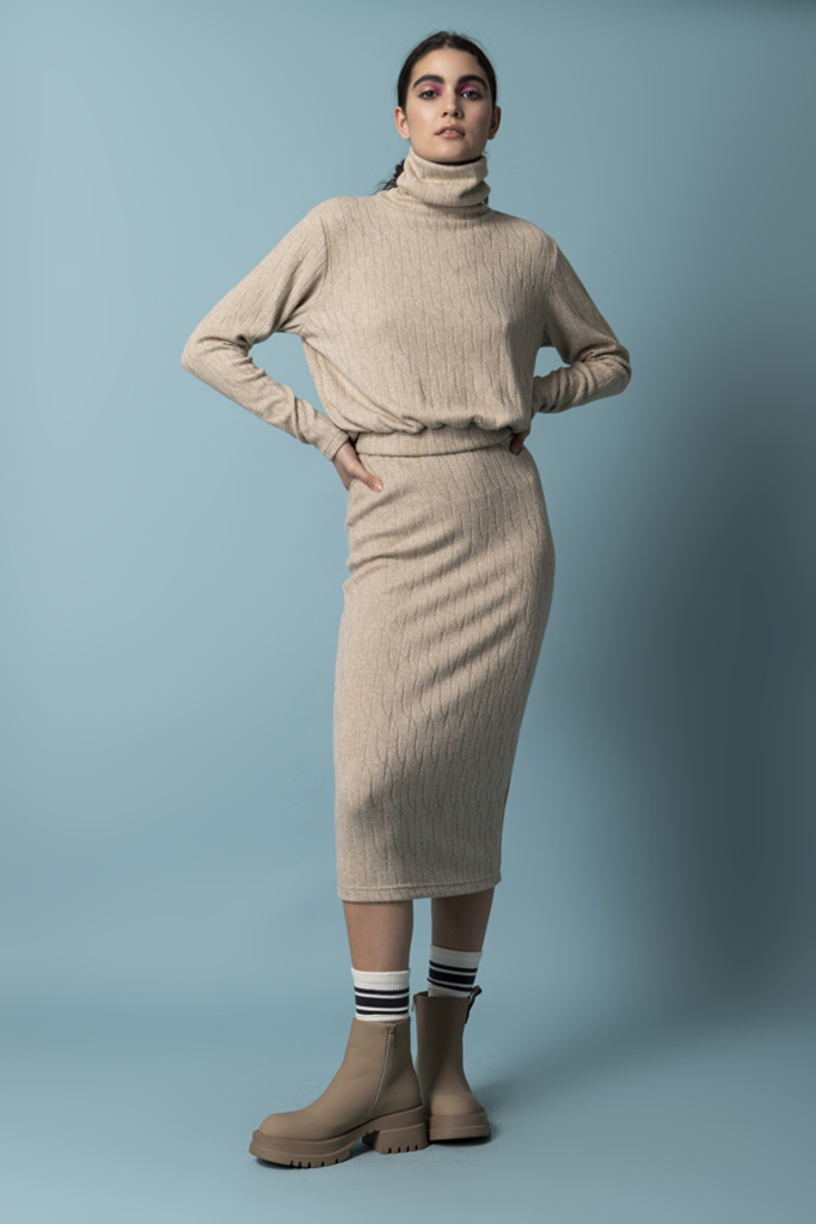 Picture of MIDI KNIT SKIRT