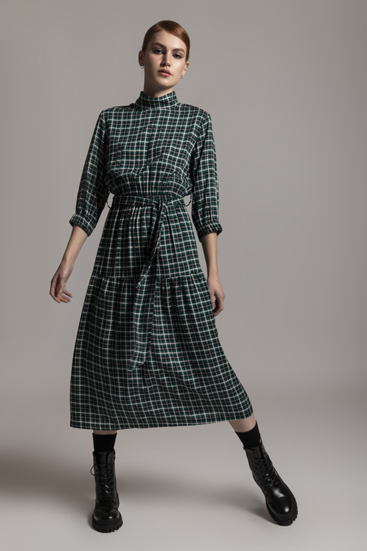 Picture of LONG PLAID DRESS