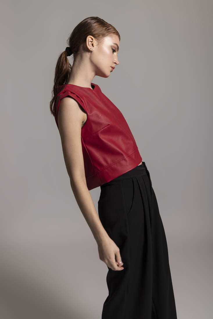 Picture of FAUX LEATHER CROP TOP (2)