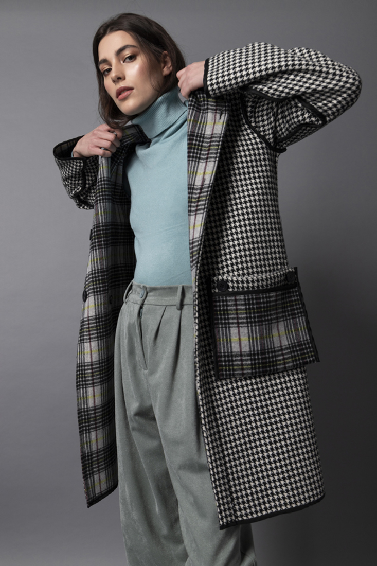 Picture of DOUBLE FACED PLAID COAT