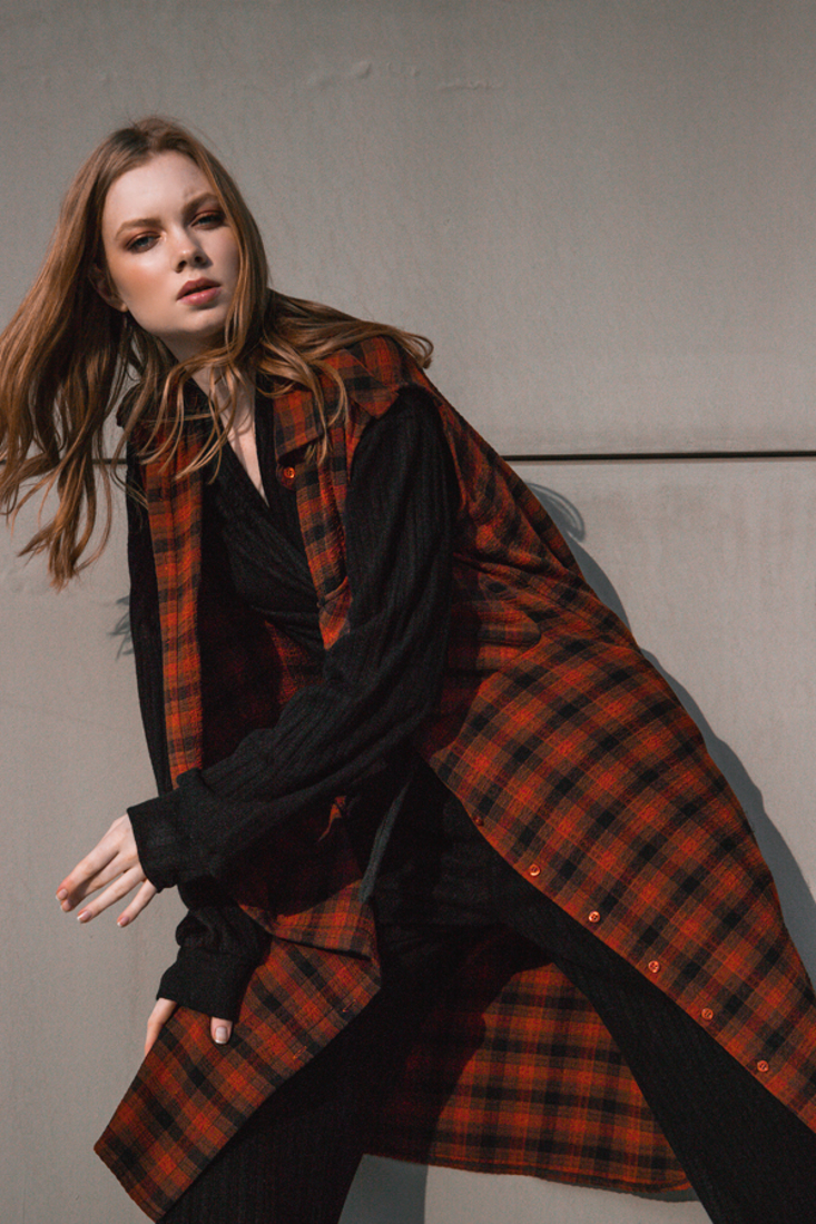 Picture of PLAID SHIRT DRESS
