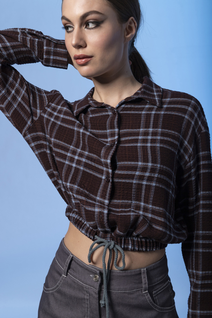 Picture of PLAID CROP TOP