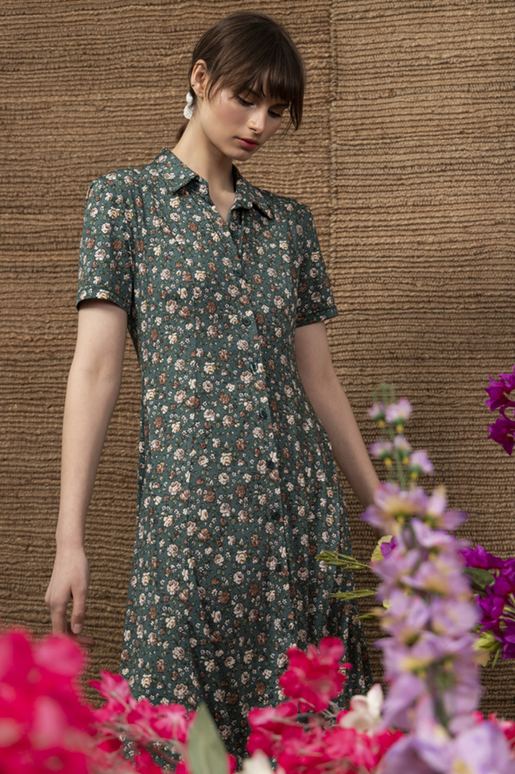Picture of LONG PRINTED SHIRT DRESS