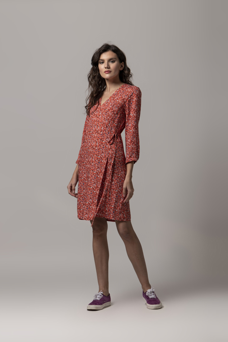 Picture of FLORAL PRINT WRAP DRESS (2)