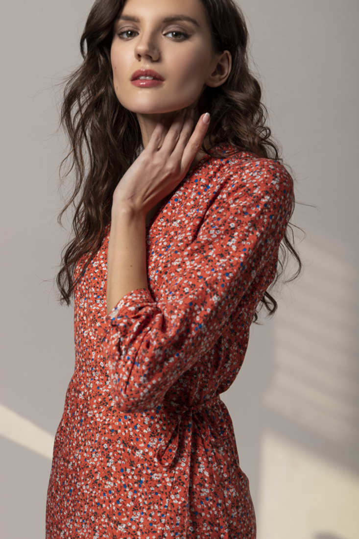 Picture of FLORAL PRINT WRAP DRESS