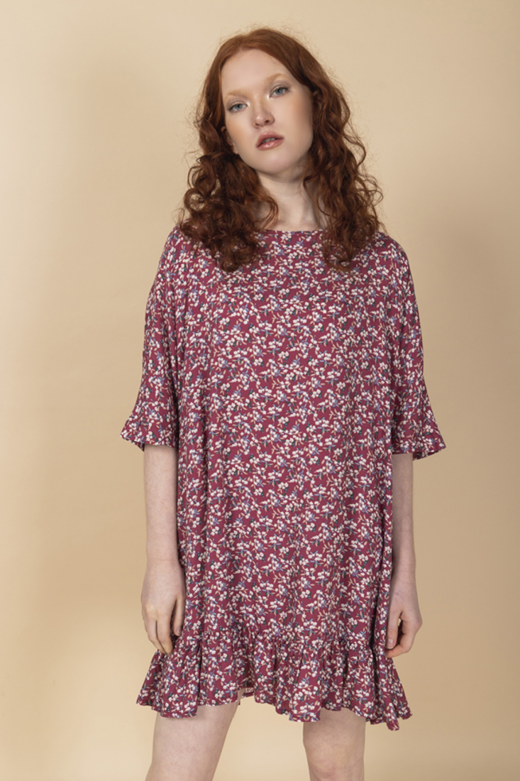 Picture of OVERSIZED FLORAL PRINT DRESS