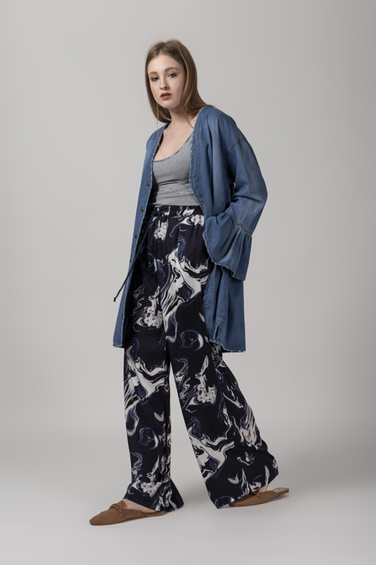 Picture of PRINTED WIDE LEG PANTS
