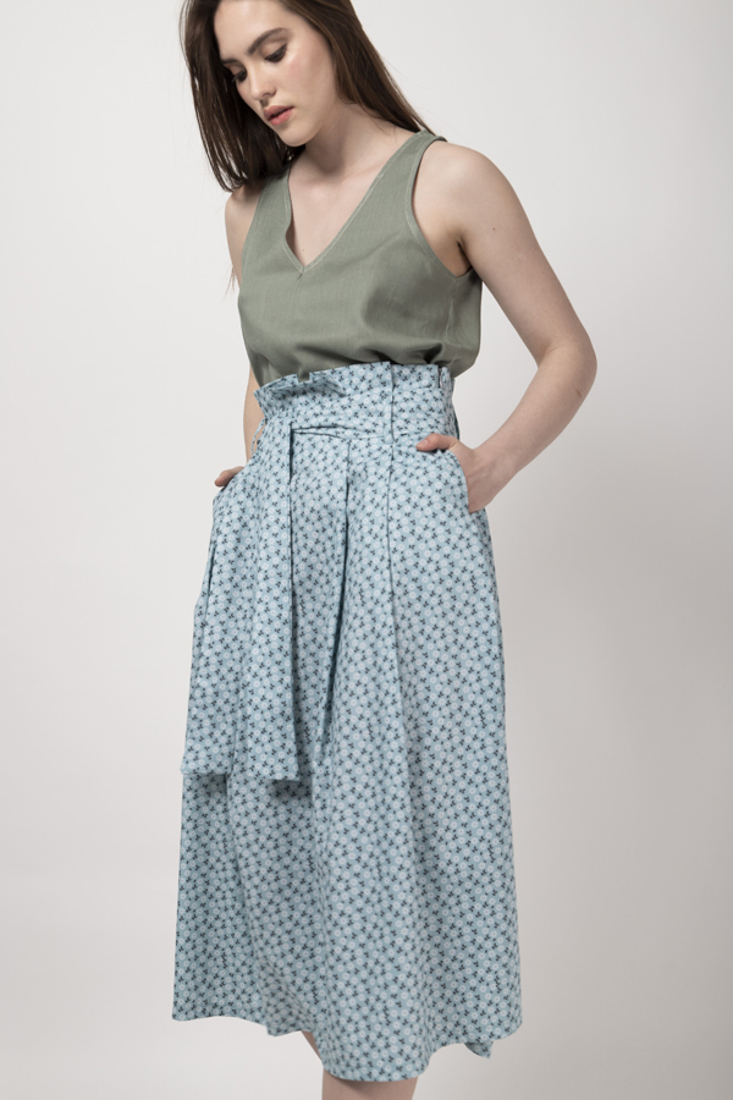 Picture of MIDI  PRINTED SKIRT (2)