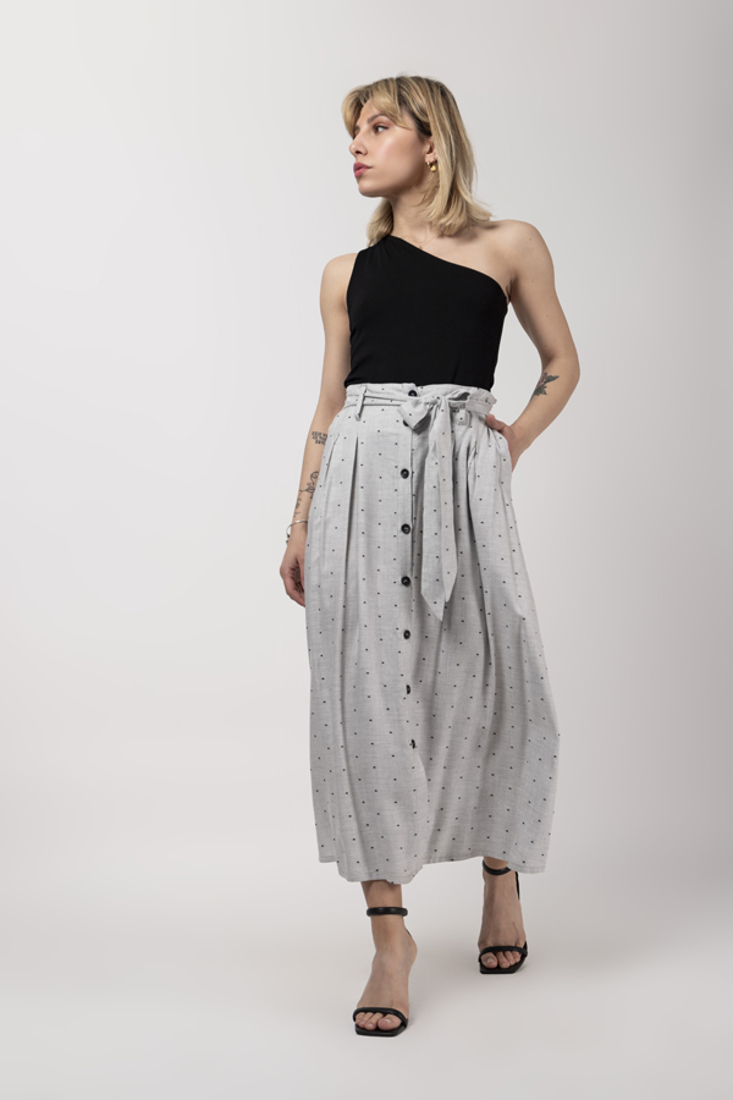 Picture of BUTTONED MIDI SKIRT
