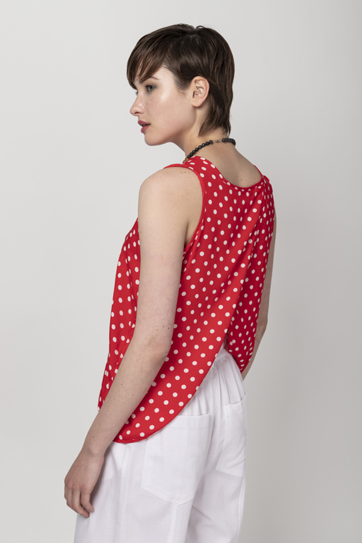 Picture of POLKA DOT SLEEVELESS TOP