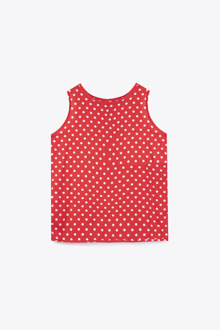 Picture of POLKA DOT SLEEVELESS TOP