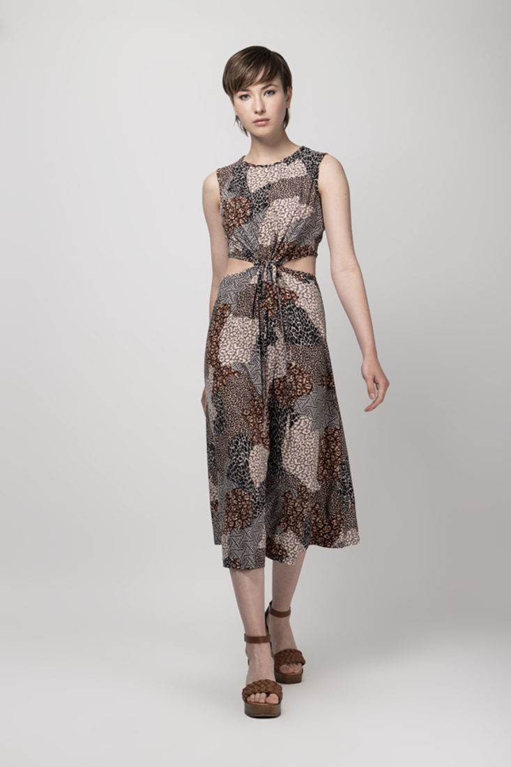 Picture of CUT-OUT ANIMAL PRINT DRESS
