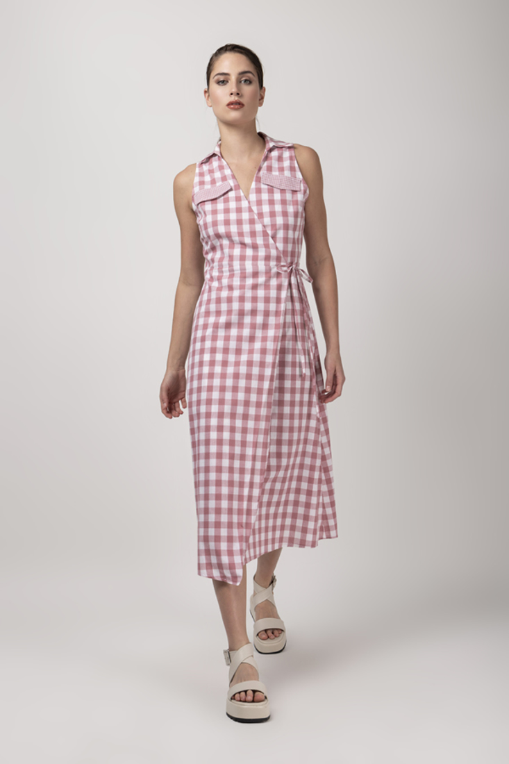 Picture of PLAID WRAP DRESS (2)
