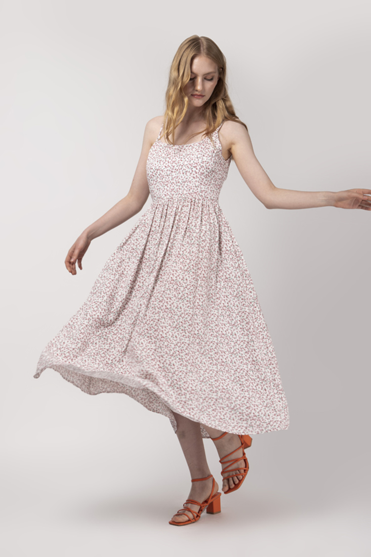 Picture of FLORAL PRINT MIDI DRESS
