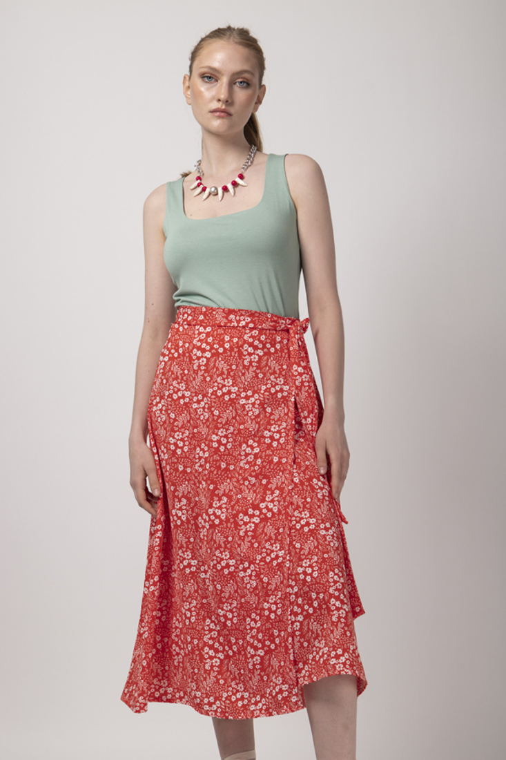 Picture of FLORAL PRINT WRAP SKIRT (2)