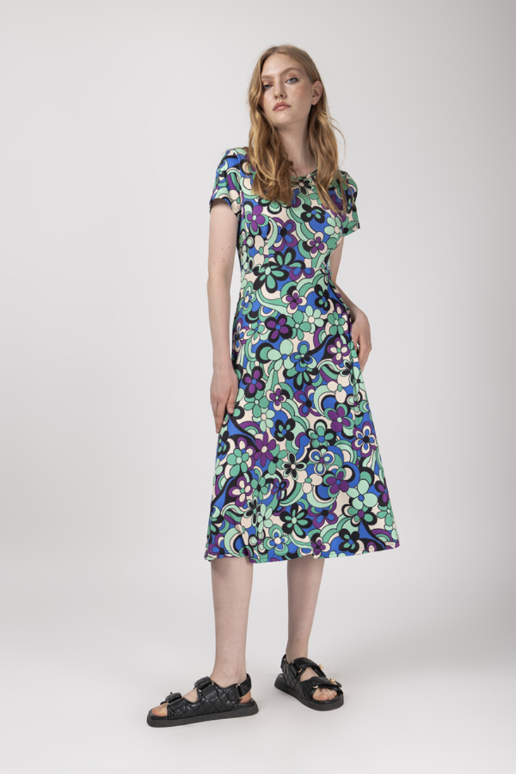 Picture of MIDI FLORAL PRINT DRESS