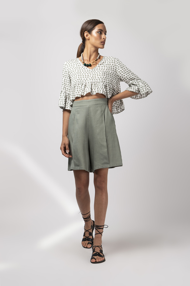 Picture of POLKA DOT FRILLED TOP