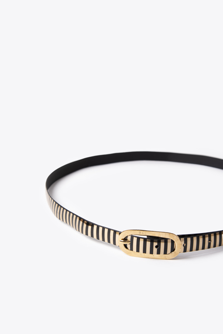 Picture of STRIPED THIN BELT WITH METALLIC BUCKLE