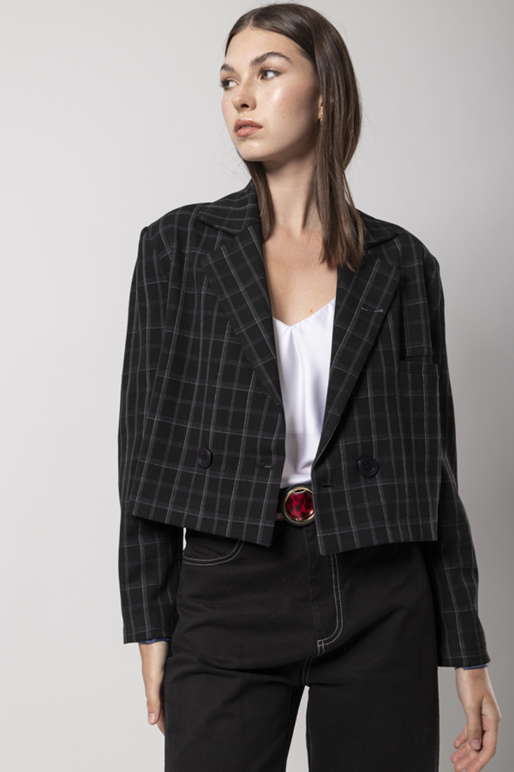 Picture of CROP PLAID JACKET