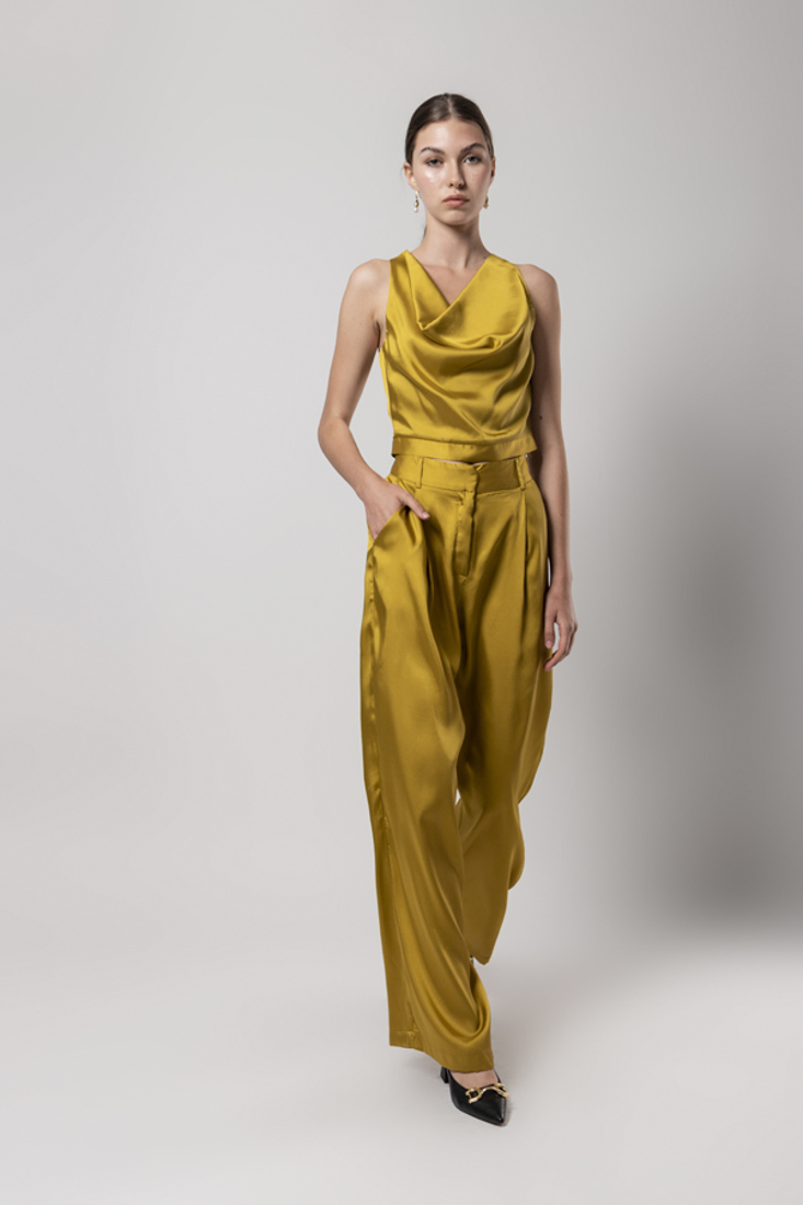 Picture of SATIN STRAIGHT TROUSERS