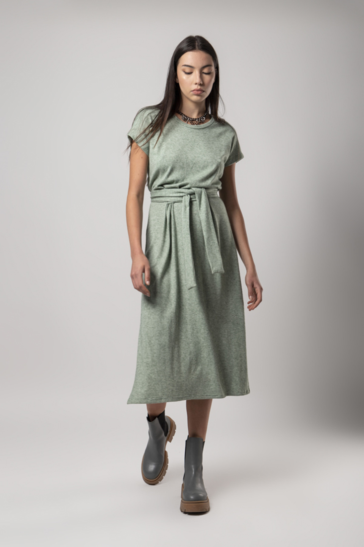 Picture of MIDI DRESS WITH SIDE SPLITS