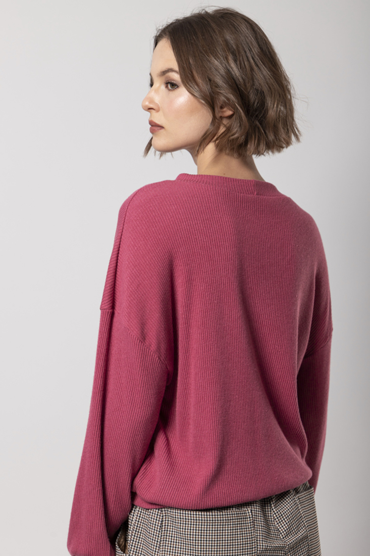 Picture of KNIT BLOUSE WITH PUFF SLEEVES