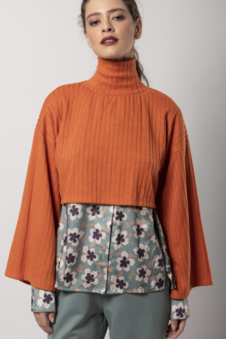 Picture of TURTLENECK RIB BLOUSE
