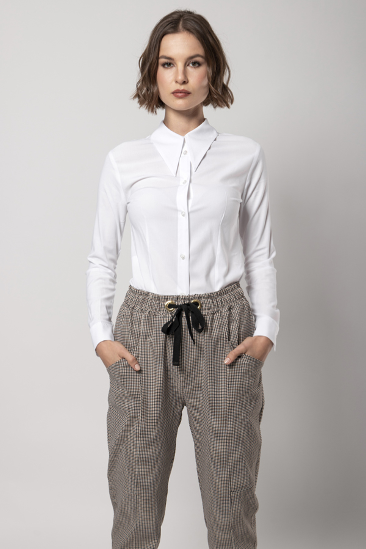 Picture of PLAID TROUSERS WITH ELASTIC WAISTBAND