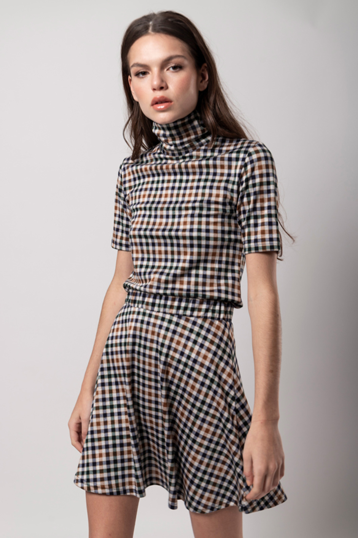 Picture of PLAID TURTLENECK TOP
