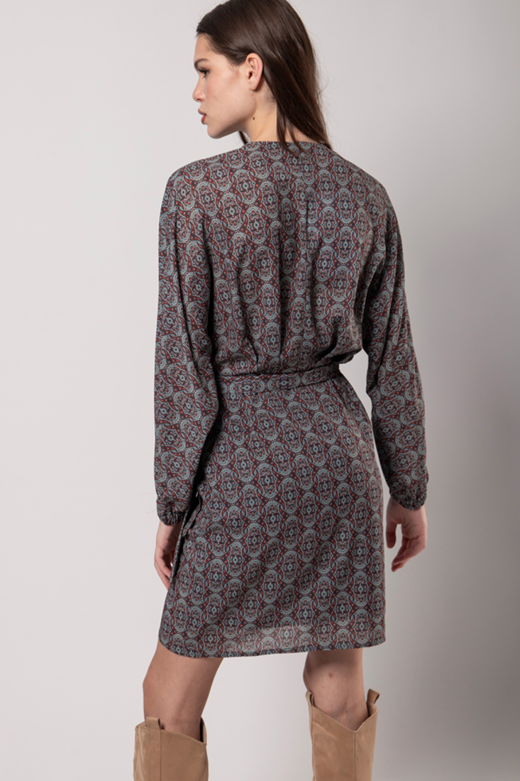 Picture of MINI PRINTED WRAP DRESS