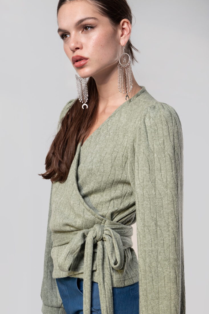Picture of KNIT WRAP BLOUSE