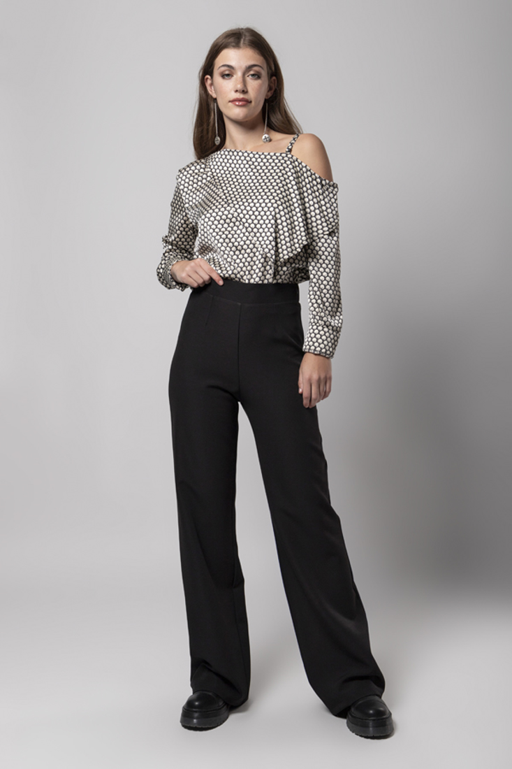 Picture of HIGH WAISTED FLARED TROUSERS (2)