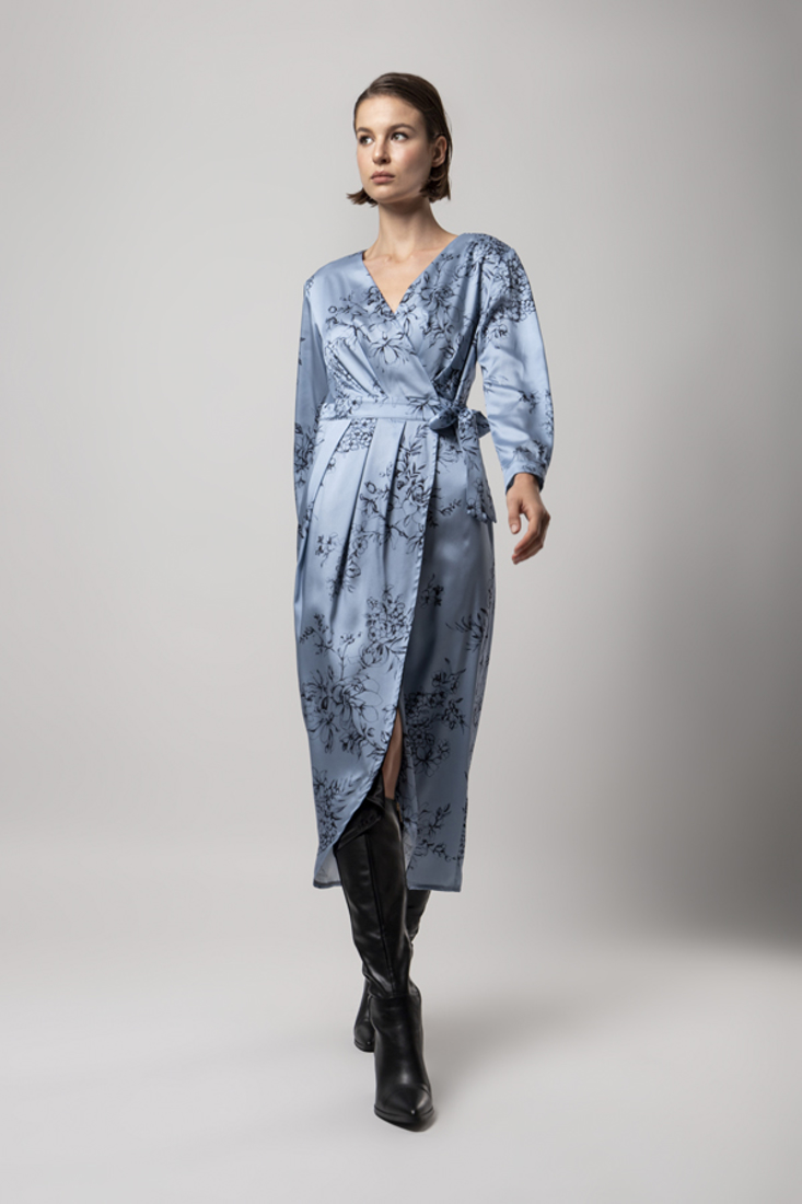 Picture of LONG WRAP PRINTED DRESS (2)