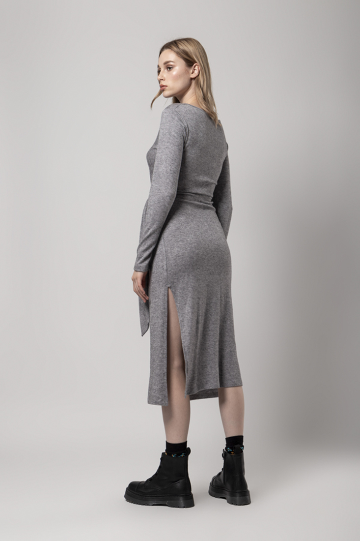 Picture of MIDI DRESS WITH SIDE SPLIT