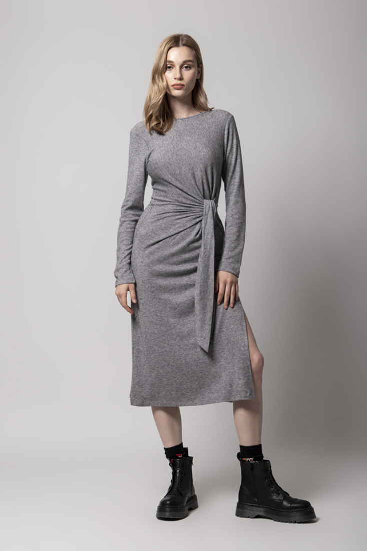 Picture of MIDI DRESS WITH SIDE SPLIT