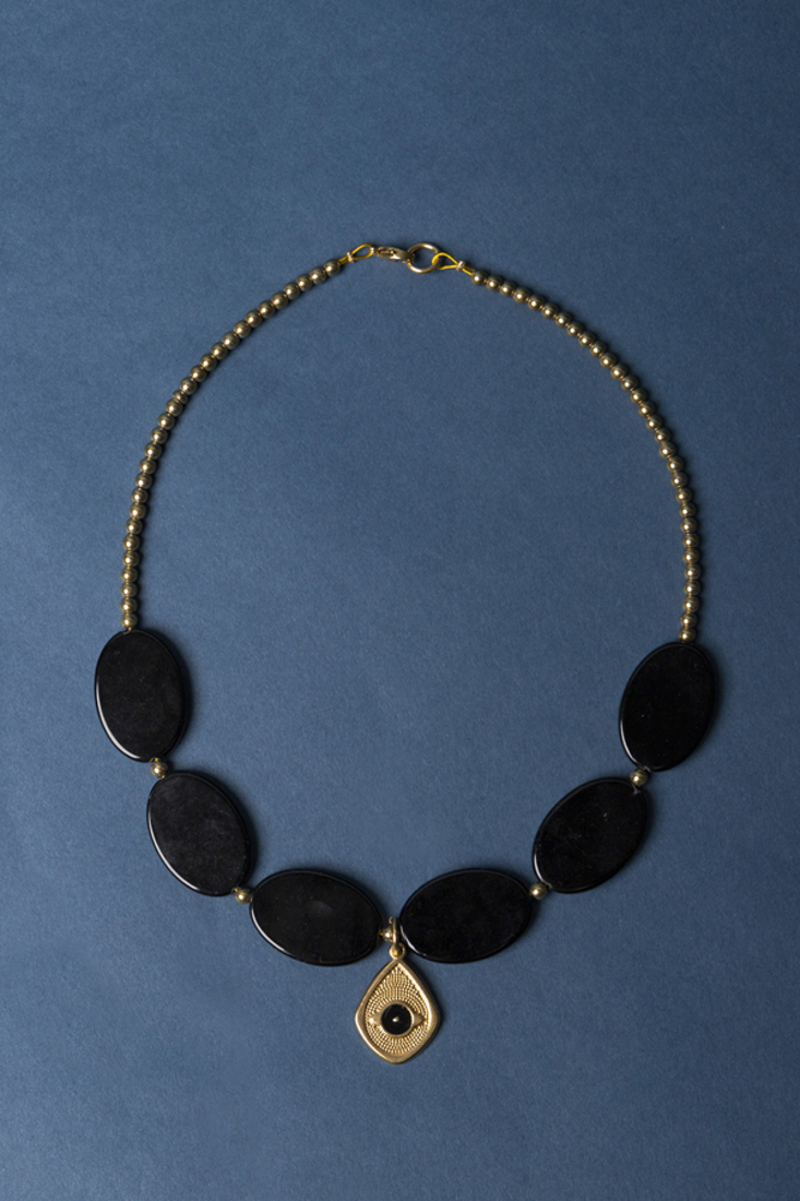 Picture of NECKLACE BLACK STONES (2)