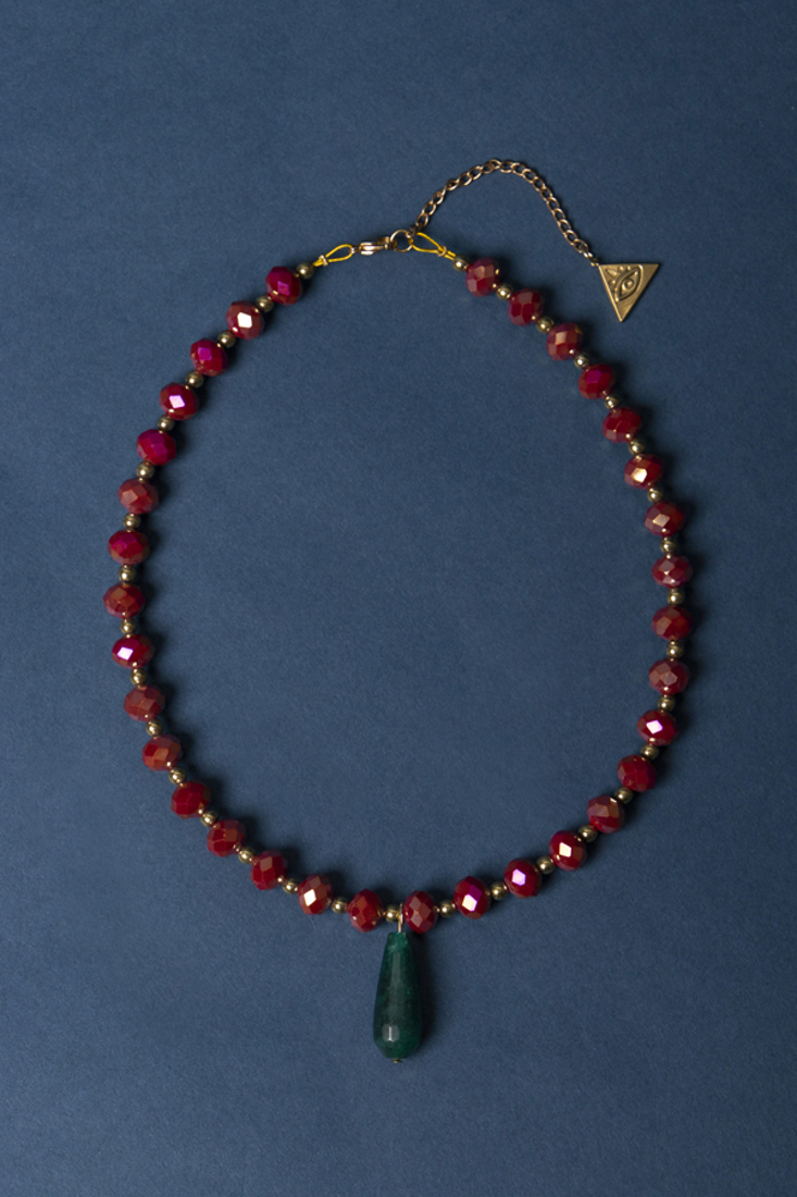 Picture of NECKLACE RED STONES (2)