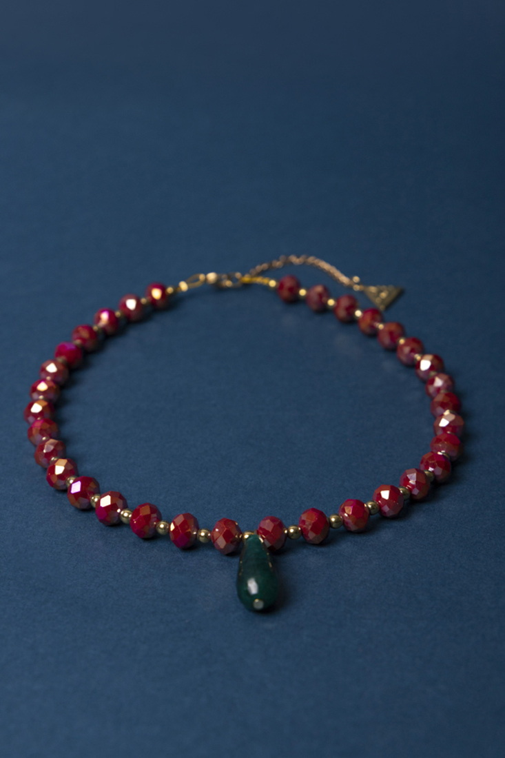 Picture of NECKLACE RED STONES
