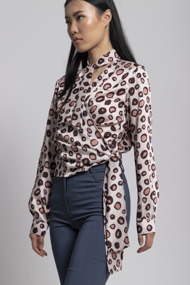 Picture of WRAP PRINTED BLOUSE