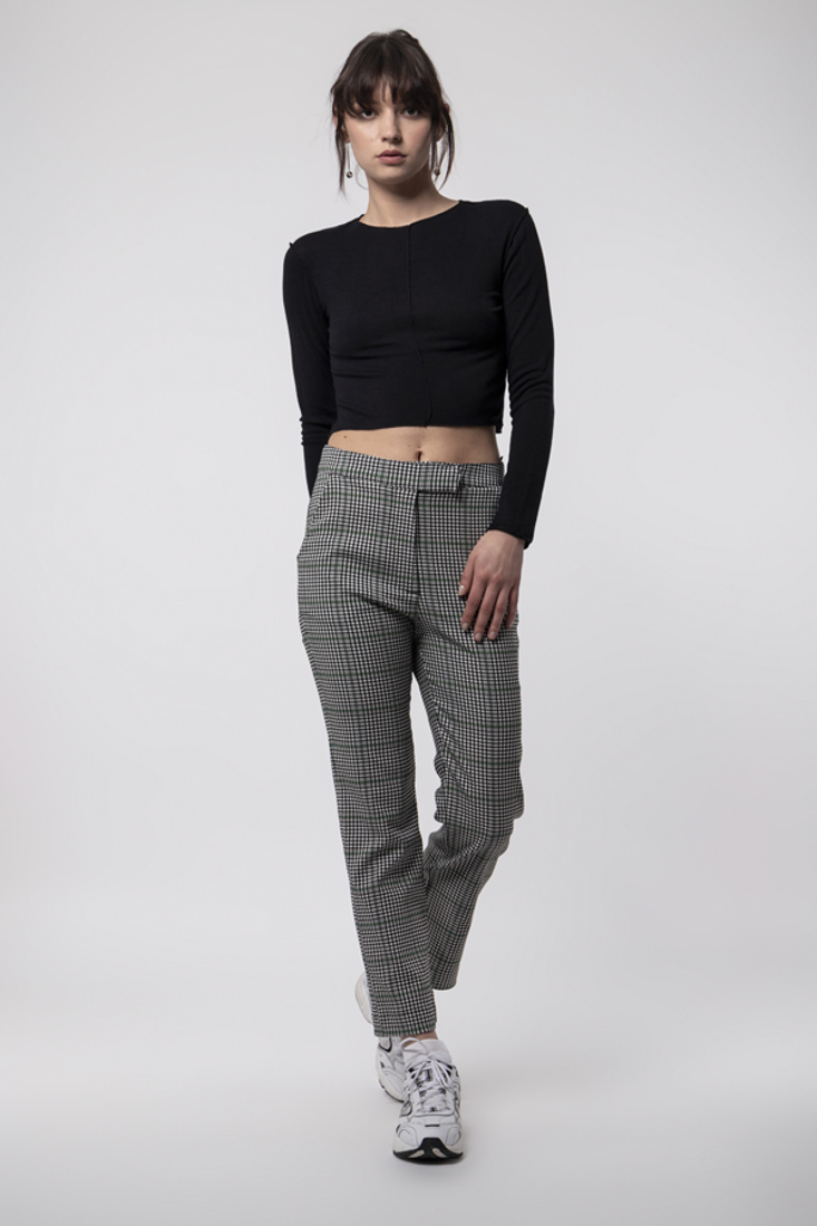 Picture of PLAID TROUSERS WITH ELASTIC FABRIC