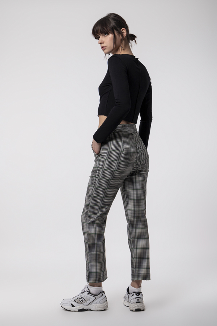 Picture of PLAID TROUSERS WITH ELASTIC FABRIC