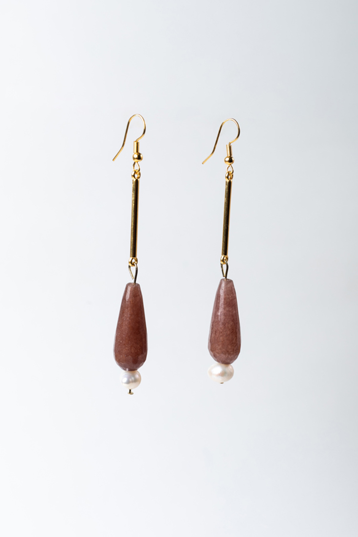 Picture of EARRINGS NEPHRITE-PEARL