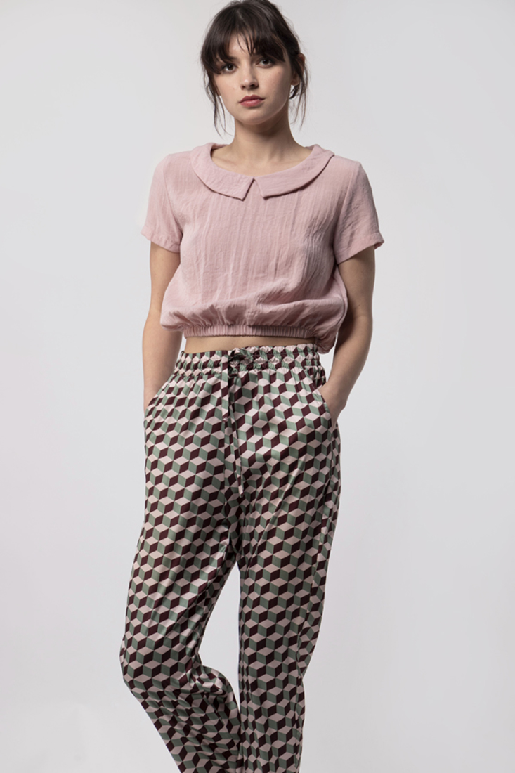 Picture of SATIN PRINTED TROUSERS (2)