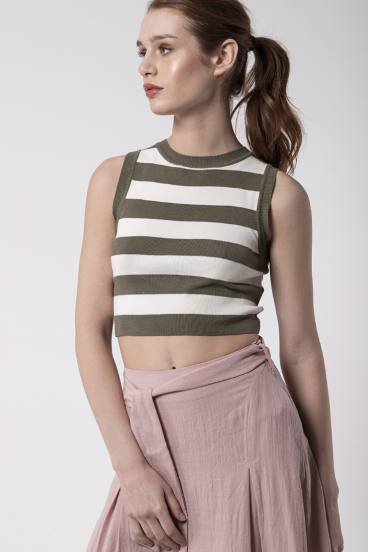 Picture of CROP TOP KNITTED STRIPES