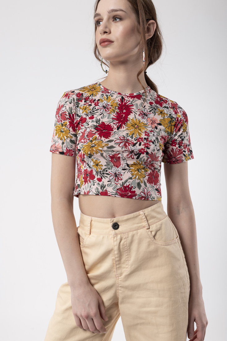 Picture of FLORAL PRINT CROP TOP