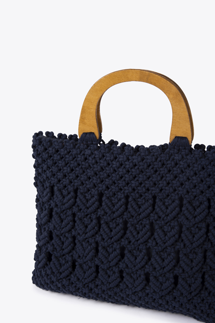 Picture of CROCHET BAG WITH WOODEN HANDLES