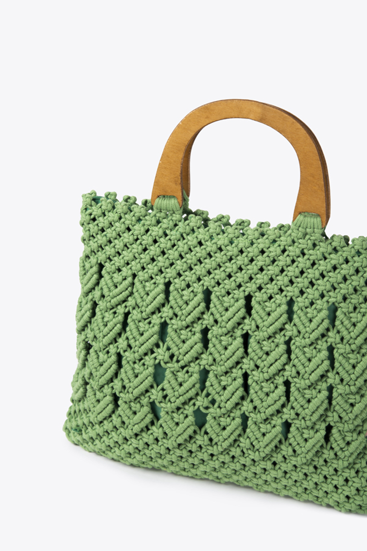 Picture of CROCHET BAG WITH WOODEN HANDLES (2)